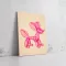 Rózsaszín Lufiállat - Pop Art Vászonkép