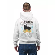   All I need is Video Games and my Cat - Unisex Zipzáros Pulóver