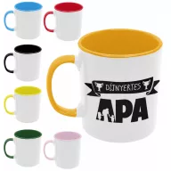 Díjnyertes Apuka - Apa&Fia&Lánya - Színes Bögre