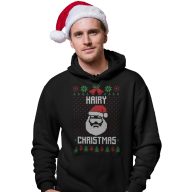 Szőrös karácsony - Unisex Kapucnis Pulóver