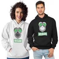 Vegan love - Unisex Kapucnis Pulóver