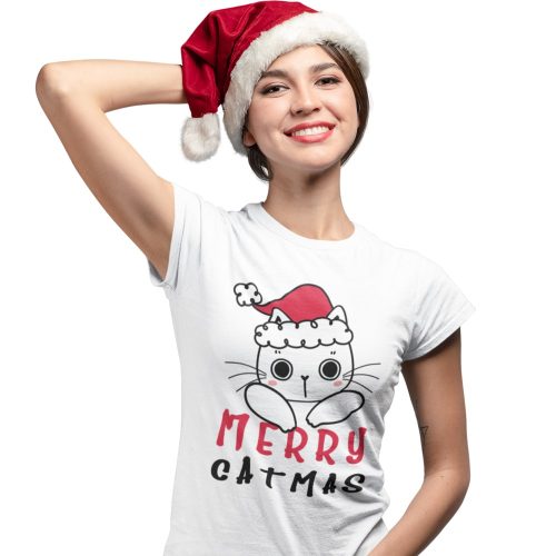 Merry Catmas - Karácsonyi Női Póló