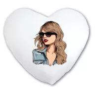 Taylor Swift Portré - Szív alakú Párna