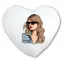 Taylor Swift Portré - Szív alakú Párna
