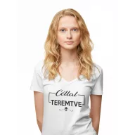 Céllal teremtve - Női V-Nyakú Póló