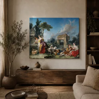 François Boucher - A szerelem kútja vászonkép