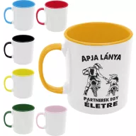 Motoros apa és lánya - Színes Bögre