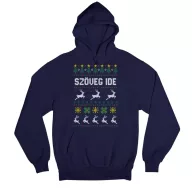   Egyedi szöveges sárga csillagos minta - Unisex Kapucnis Pulóver