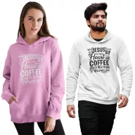   Jézussal és kávéval megállíthatatlan vagyok - Unisex Kapucnis Pulóver