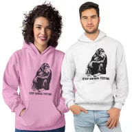 Stop animal testing - Unisex Kapucnis Pulóver