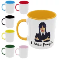Wednesday I hate people - Színes Bögre