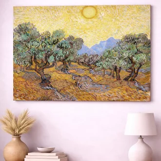   Vincent van Gogh - Olajfák sárga éggel és nappal vászonkép