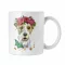 Fox Terrier vízfestmény - Fehér Bögre