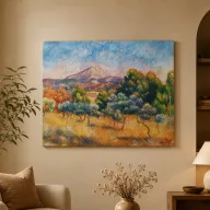Pierre-Auguste Renoir - Sainte-Victoire-hegy vászonkép
