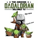 This Awesome Dadalorian Belongs to Me (Apa és gyerekek nevével - Személyre szabható - Fehér Bögre