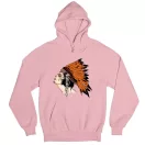Rituálé Indián nő - Unisex Kapucnis Pulóver