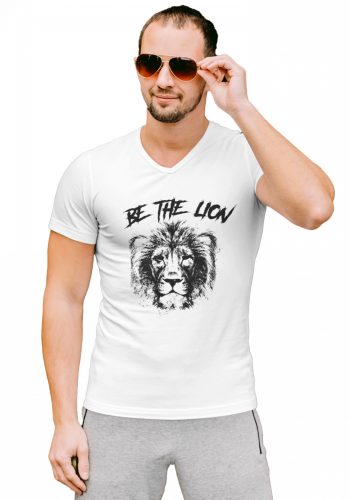 Be the lion - Férfi V Nyakú Póló