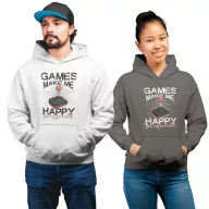 Games make me happy - Unisex Kapucnis Pulóver