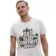 Eat Sleep Fortnite Repeat - Férfi Póló