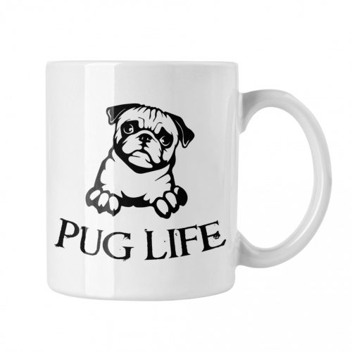Pug Life - Fehér Bögre