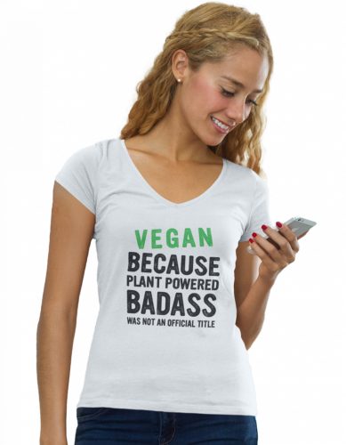 Badass Vegan - Női V-Nyakú Póló