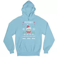 Cicás karácsony - Unisex Kapucnis Pulóver