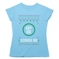   Fényképes, egyedi szöveges alul feliratos minta - Női Póló