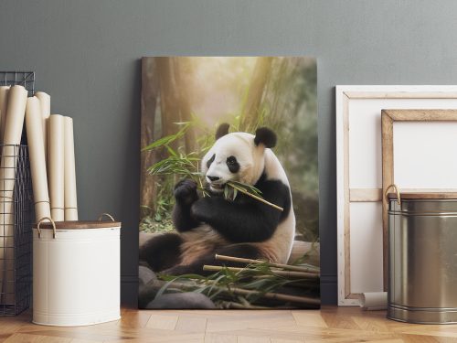 Ai Generált Állatos Vászonkép - Éhes Panda