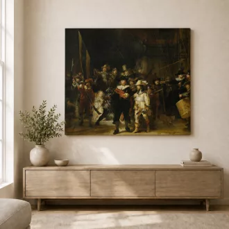 Rembrandt van Rijn - Éjjeli őrjárat vászonkép
