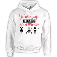 Valentin napi edzés - Unisex Kapucnis Pulcsi