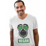 Vegan love - Férfi V Nyakú Póló