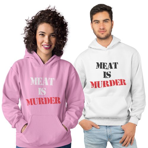 Meat is murder - Unisex Kapucnis Pulóver