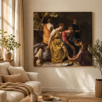 Johannes Vermeer - Diana és a nimfák vászonkép