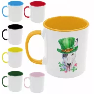 Pitbull vízfestmény - Színes Bögre