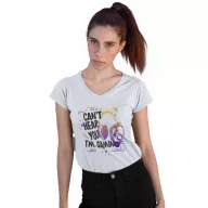 Can't hear you, I'm gaming - Női V-Nyakú Póló