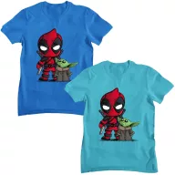 Deadpool és Baby Yoda - Férfi Póló