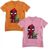 Deadpool és Baby Yoda - Férfi Póló