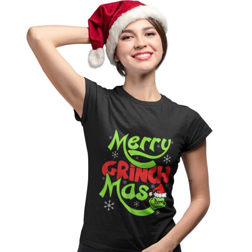 Merry Grinch Xmas - Karácsonyi Női Póló