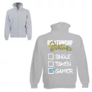 Single Taken Gamer - Unisex Zipzáros Pulóver