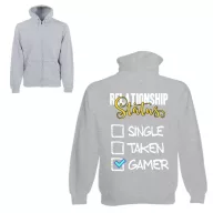 Single Taken Gamer - Unisex Zipzáros Pulóver