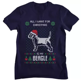 All I want for Christmas is my beagle - Férfi Póló