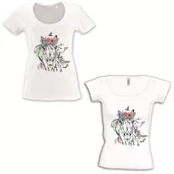 Ló mintás - Mély kivágású & Csónaknyakú Női Póló