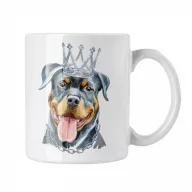 Rottweiler vízfestmény - Fehér Bögre
