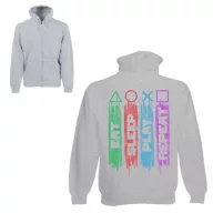Eat Sleep Play Repeat - Unisex Zipzáros Pulóver