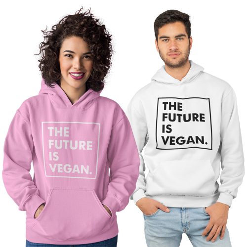 The future is vegan - Unisex Kapucnis Pulóver