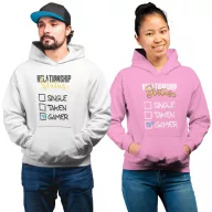 Single Taken Gamer - Unisex Kapucnis Pulóver