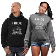   I ride so I don't choke people - Unisex Kapucnis Pulóver