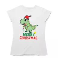 T-rex Karácsony - Karácsonyi Női Póló