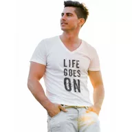 Life goes on - Férfi V Nyakú Póló