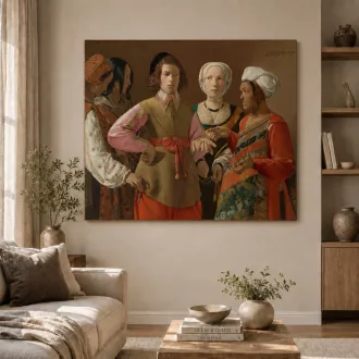 Georges de La Tour - A jósnő vászonkép